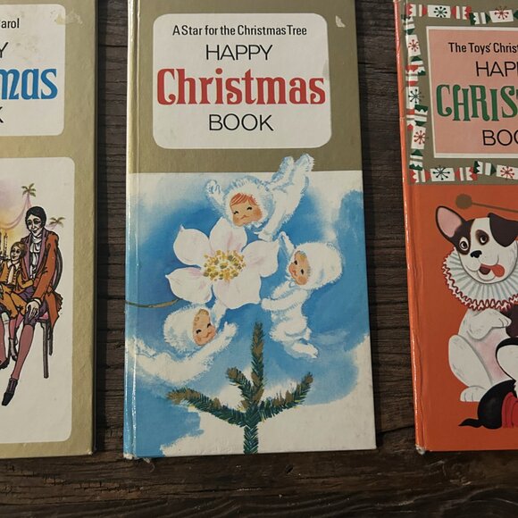 Vintage “Happy Christmas Book” Set • Purnell & Sons • 3 Illustrated Mini Holiday - Picture 4 of 9